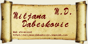 Miljana Dabesković vizit kartica